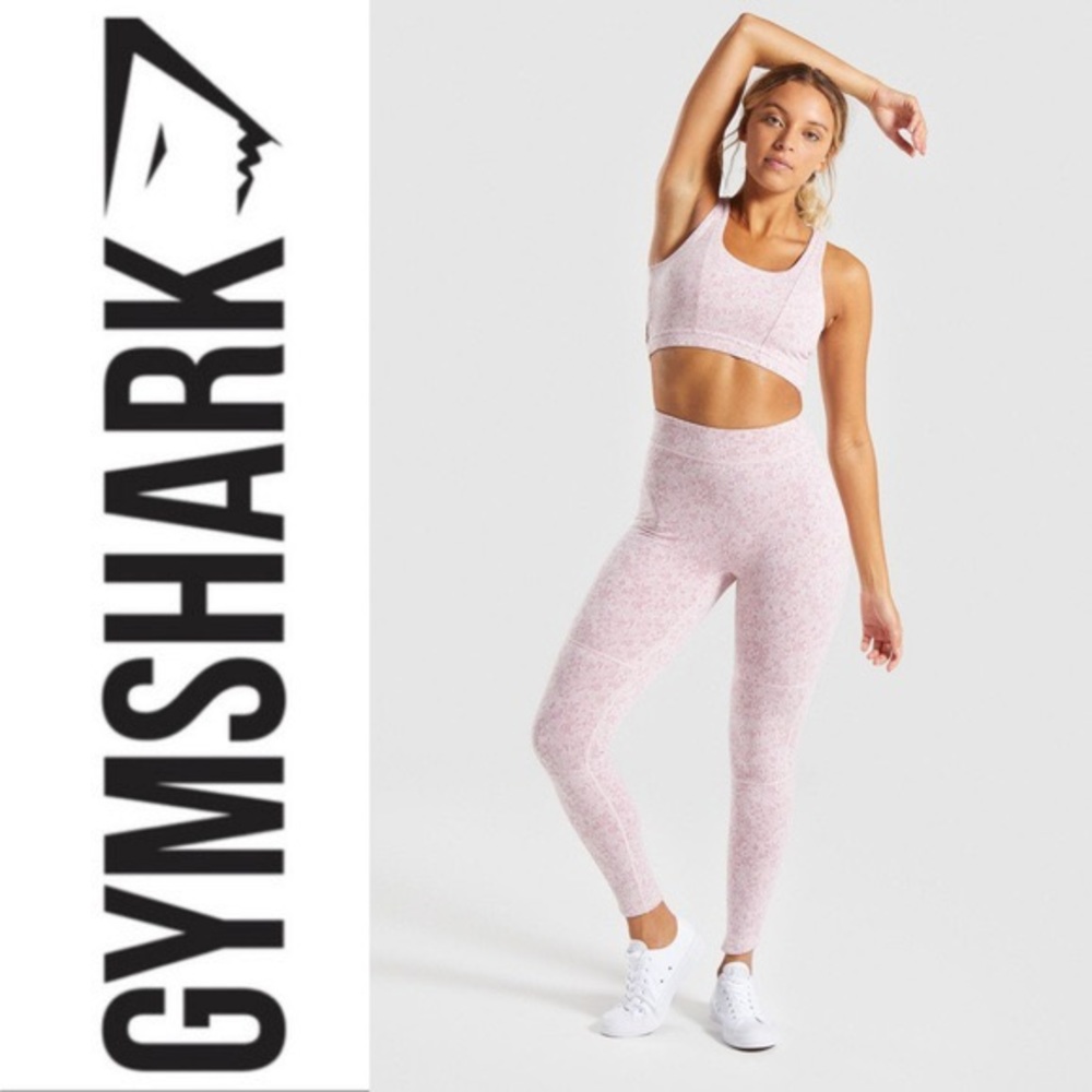 NEW Gymshark Fleur Set - Dusky Pink Marl